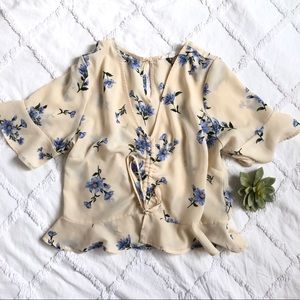 Nordstrom floral peplum top